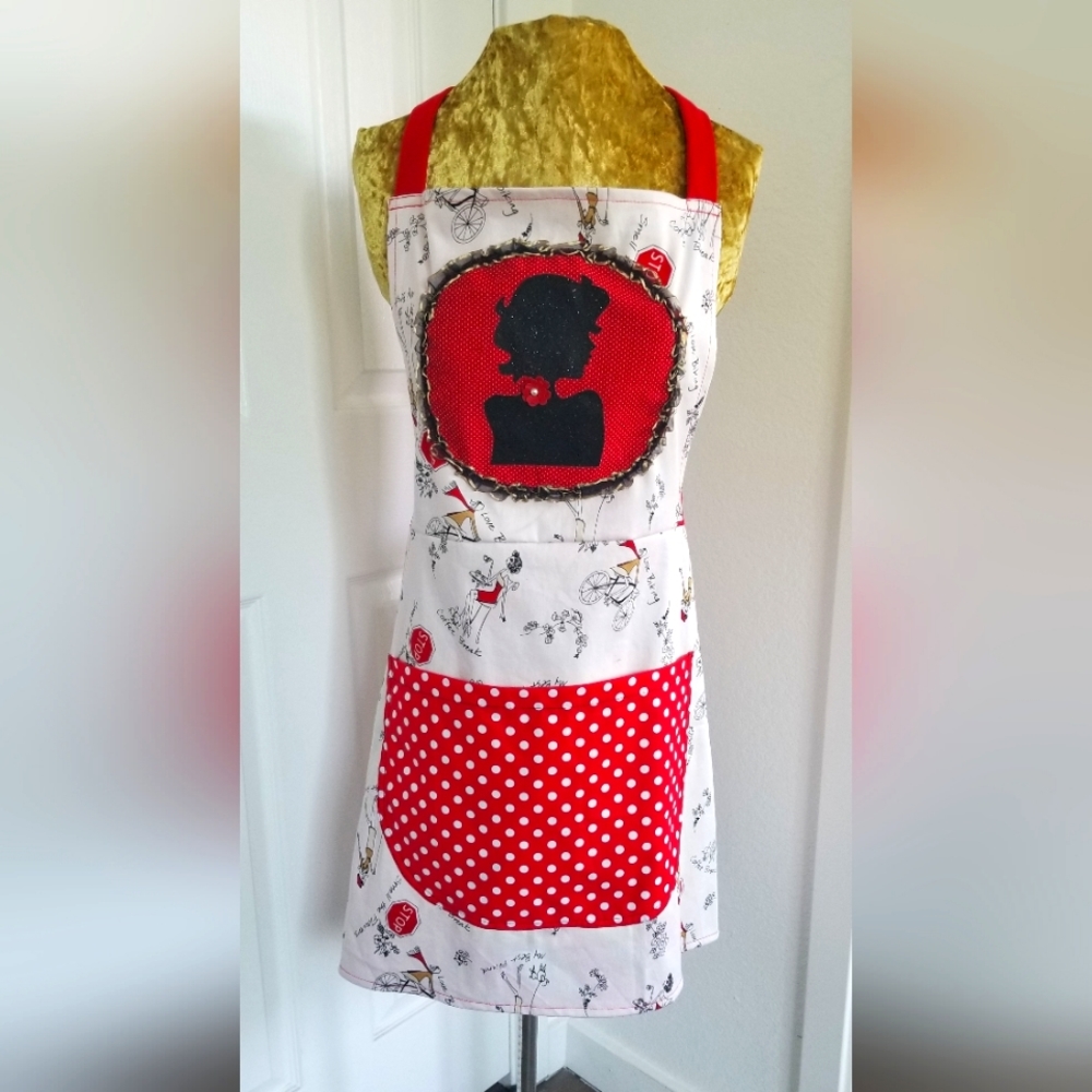 Beautiful lady Apron, handmade